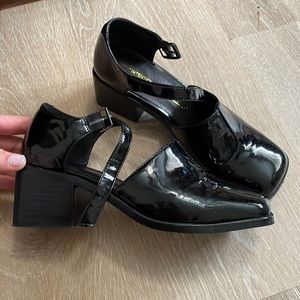 Mary jane black shoes